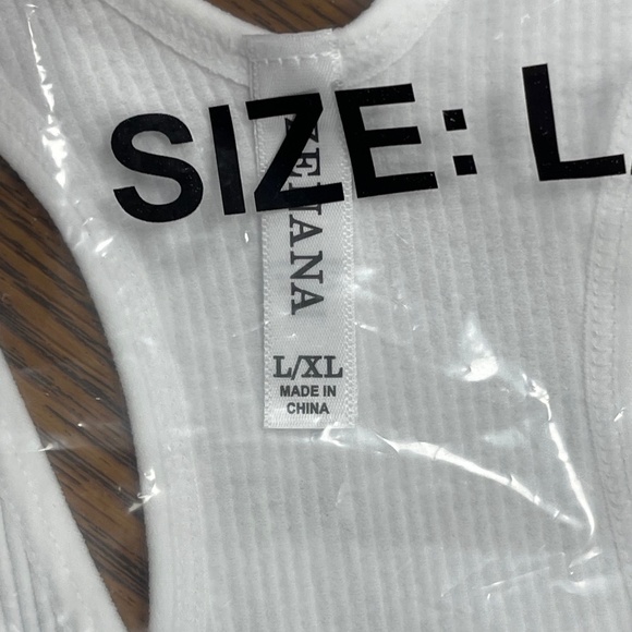 Zenana Set of 3 Ribbed Cropped Racerback Tank Top - L/XL - NWT - Picture 4 of 4